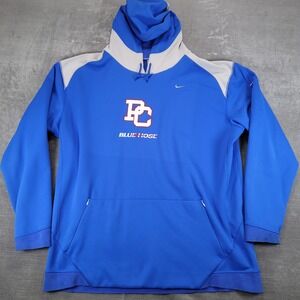 Nike Team Therma Presbyterian College Blue Hose PC Embroidered Hoodie Mens 2XL